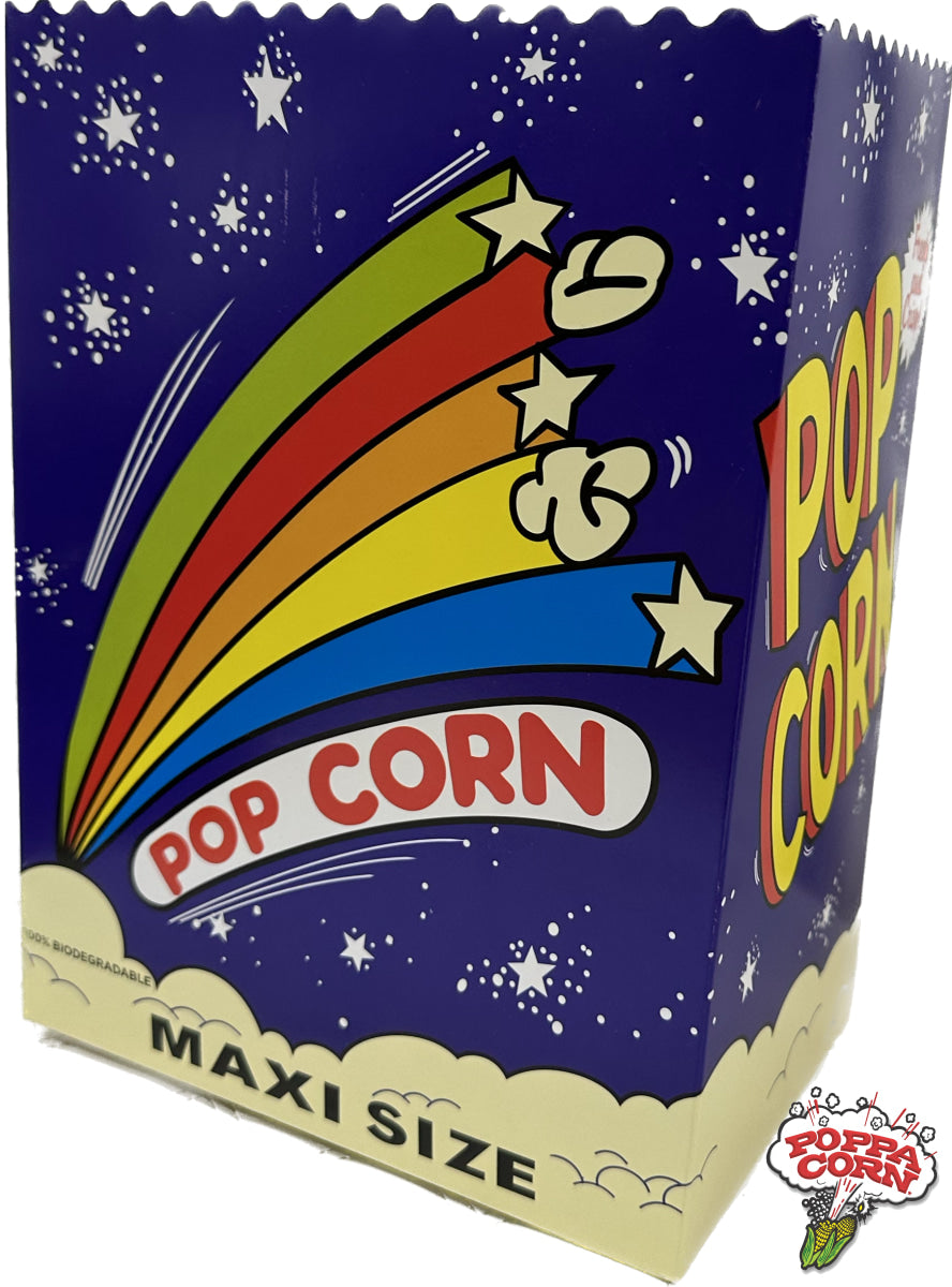 Blue Square Buckets - 200/case - "Maxi Size" (170oz) - BOX012 - 100% Biodegradable - Poppa Corn Corp