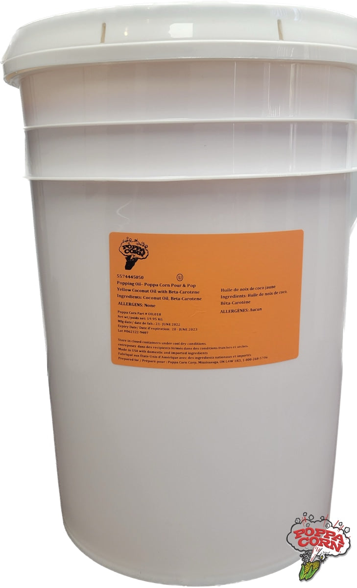Poppa Corn's Yellow Coconut Oil (Coconut Oil & Beta Carotene) 44LB