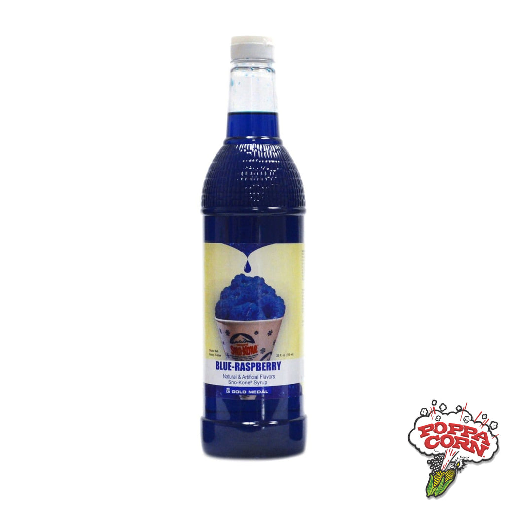 SNK201 - Blue Raspberry - Sno-Treat Sno-Kone® Flavor - 750ml (25oz) Bottle - Poppa Corn Corp
