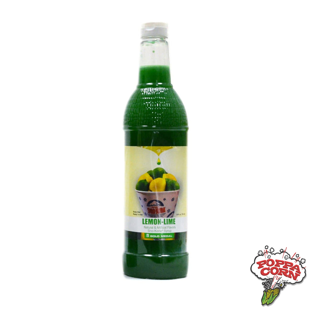 SNK204 - Lemon-Lime - Sno-Treat Sno-Kone® Flavor - 750ml (25oz) Bottle - Poppa Corn Corp