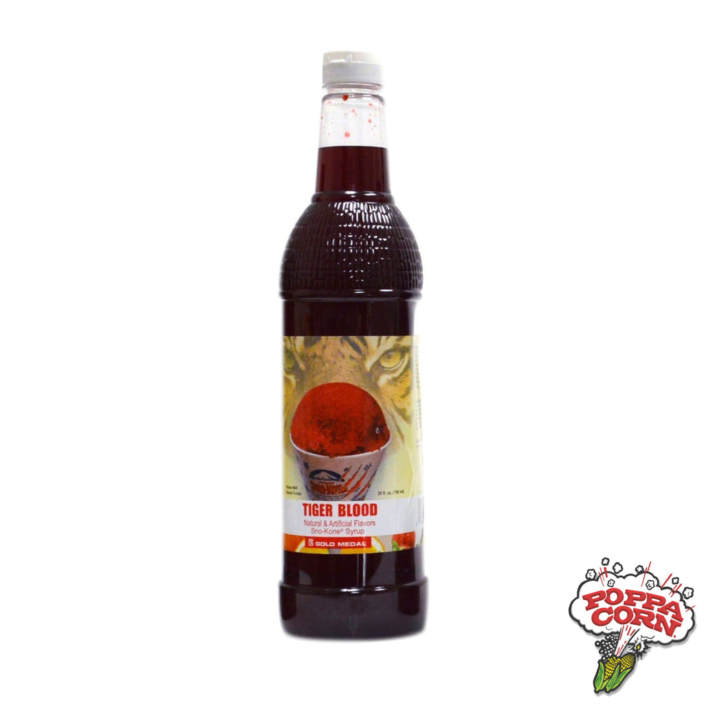 SNK212 - Tiger Blood - Sno-Treat Sno-Kone® Flavor - 750ml (25oz) Bottle - Poppa Corn Corp
