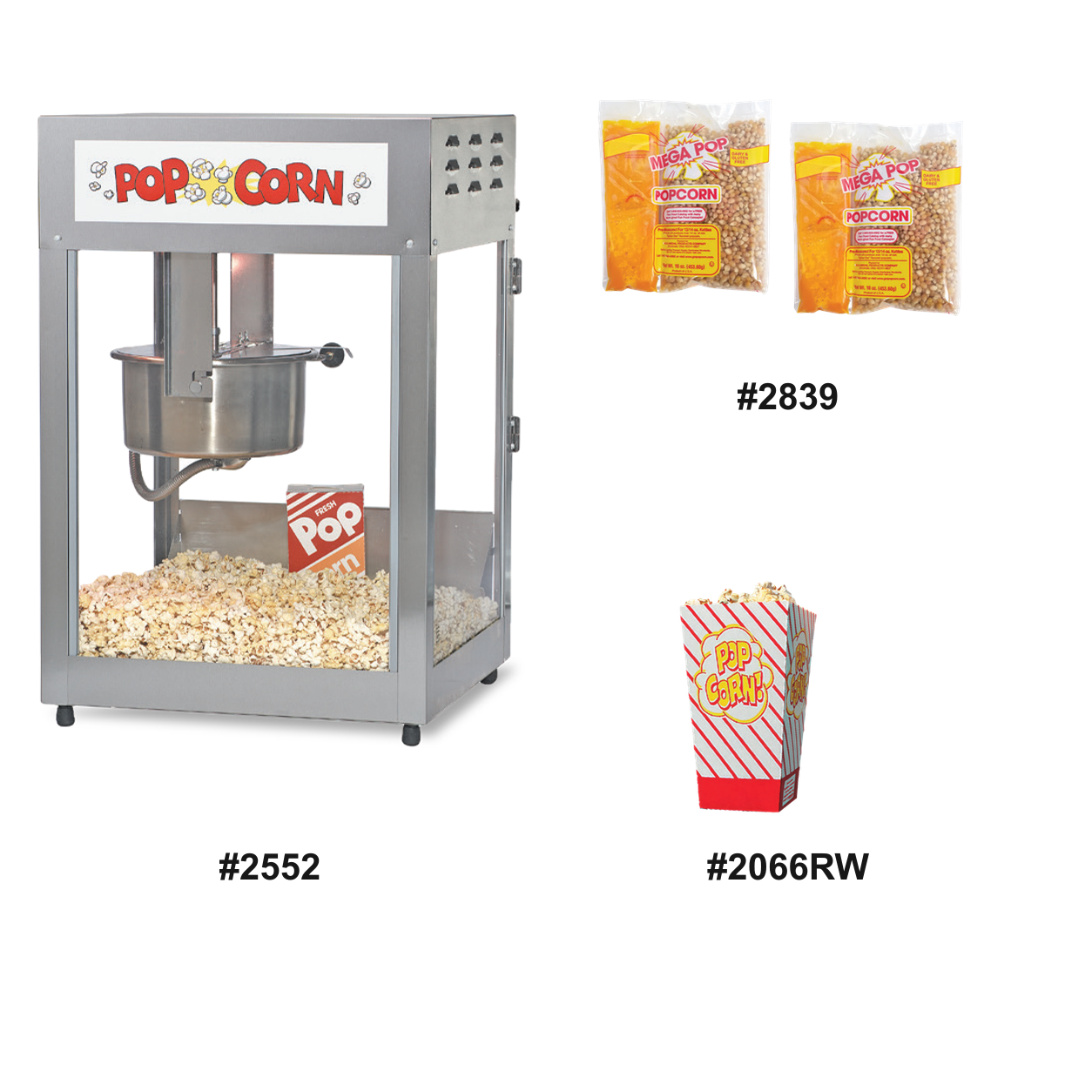 Gold Medal PopMaxx Value Popcorn Machine Package