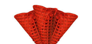 Comment faire des cônes de gaufre en velours rouge?