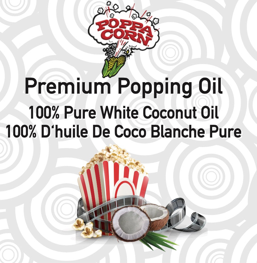White Coconut Popping Oil Jars Poppa Corn Corp