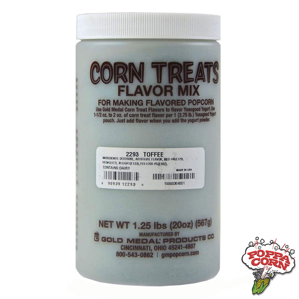 #10163 - Toffee Candy Glaze Corn Treat Mix - 565g Jar - Poppa Corn Corp