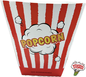 130Oz Square Popcorn Bucket All New Design 100% Biodegradable - 200/Case