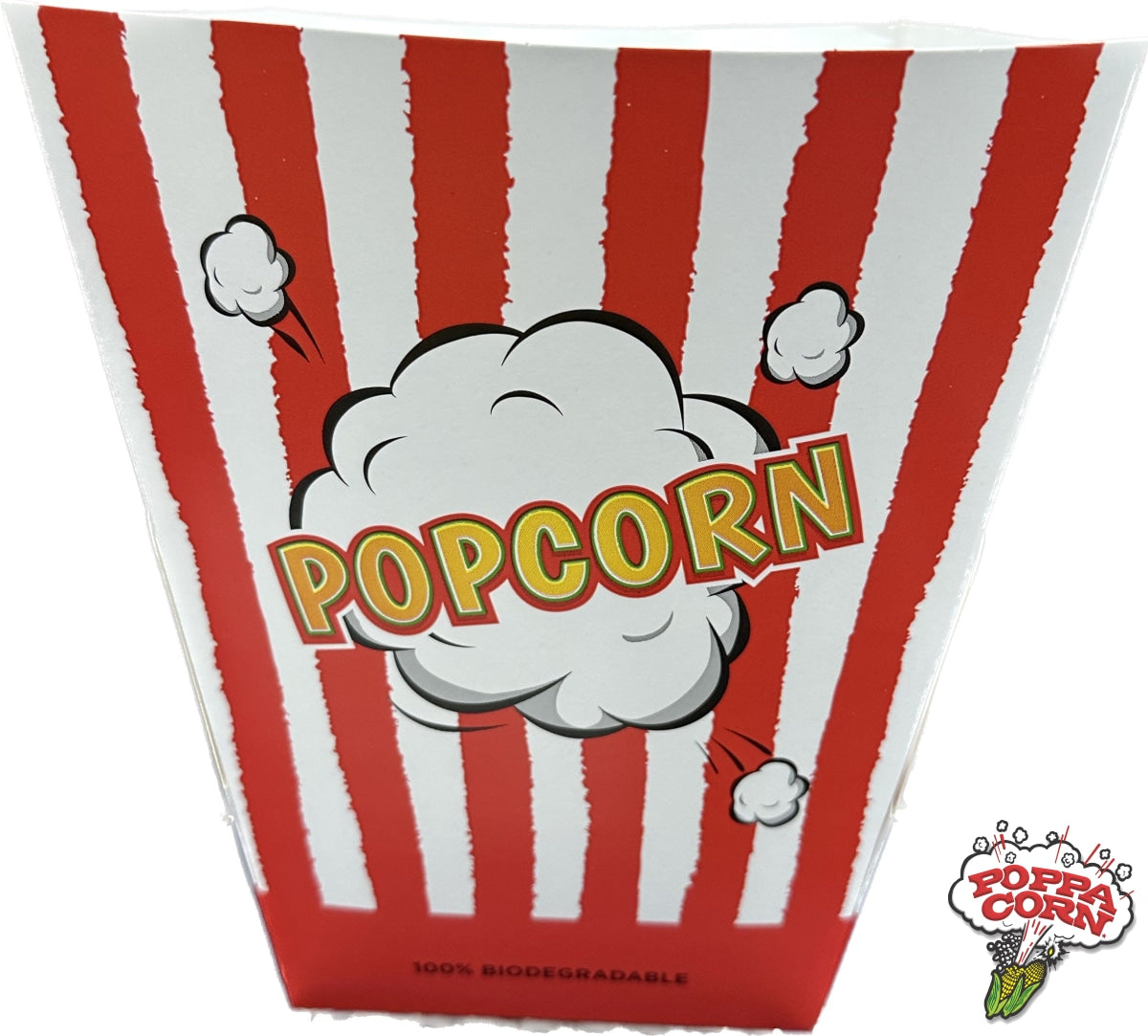130Oz Square Popcorn Bucket All New Design 100% Biodegradable - 200/Case