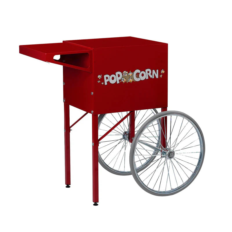 Red Popcorn Cart for 6-oz and 8-oz Popper - GM2669CRU DEMO - Poppa Corn Corp