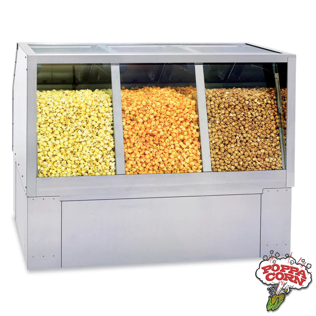 48" Main Street Elite Popcorn Staging Cabinets - Triple Compartment - GM2687-00-020U - Poppa Corn Corp