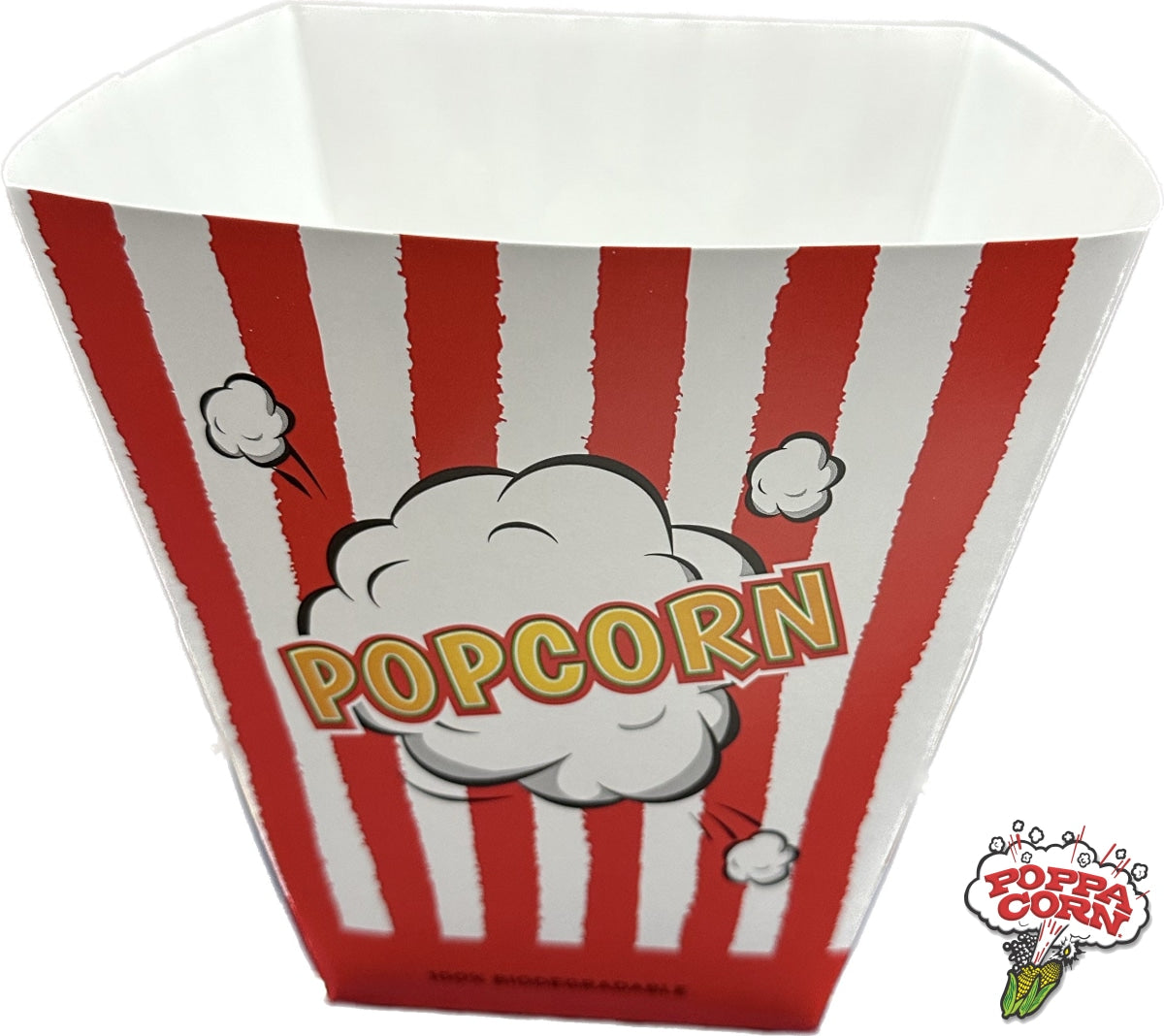85Oz Square Popcorn Bucket All New Design 100% Biodegradable - 200/Case