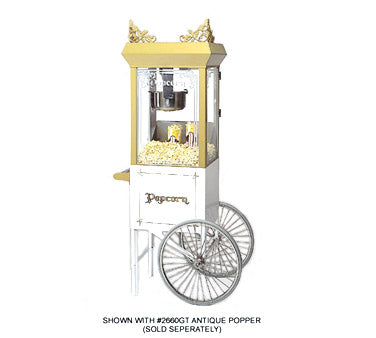 Popcorn Cart, White - GM2659CWU DEMO - Poppa Corn Corp