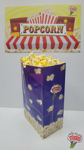 BAGLARGE 130oz Large Poppa Corn Laminated Butter Bag - Royal Blue - 500/Case - Poppa Corn Corp