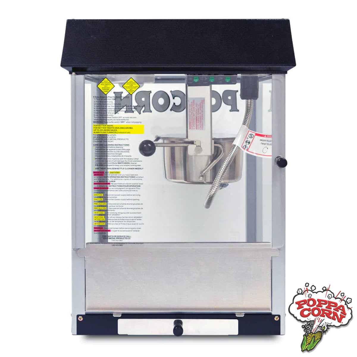 Black Fun Pop 4-oz. Popcorn Machine - GM2404MD - Poppa Corn Corp