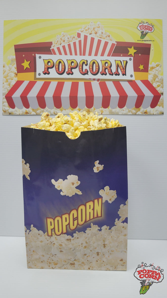 Butter Proof 170oz Popcorn Bags - 500/case - BAG170GEN - Poppa Corn Corp