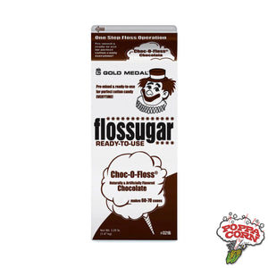 Choc-O-Floss (Chocolat) - Carton de sucre dentaire - Carton de 3.25 lb - FLO022 - Poppa Corn Corp