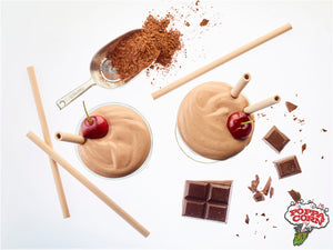 Pailles comestibles au chocolat - 200/caisse Code article : Sor001