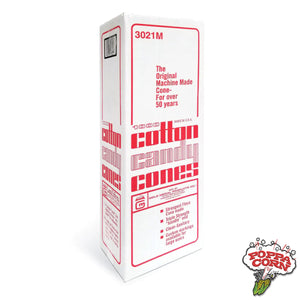 Cotton Candy Cones (plain) - 1,000 in a case - FLC002 - Poppa Corn Corp