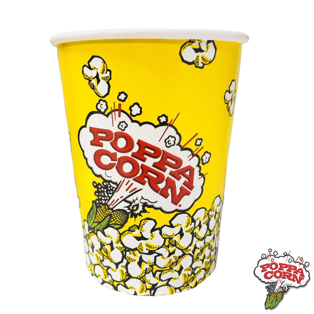 CUP032 - Rolled Rim Popcorn Cups - Medium 32 oz - 500/Case - Poppa Corn Corp