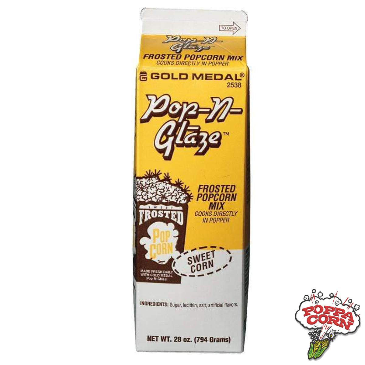 GLA001 - Pop-N-Glaze Neutral Sweet Frosted Popcorn Mix - Poppa Corn Corp