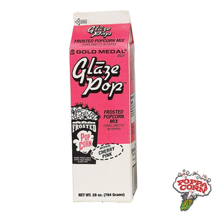 GLA004 - Glaze Pop® - Cherry Pink - 794g Carton - Poppa Corn Corp