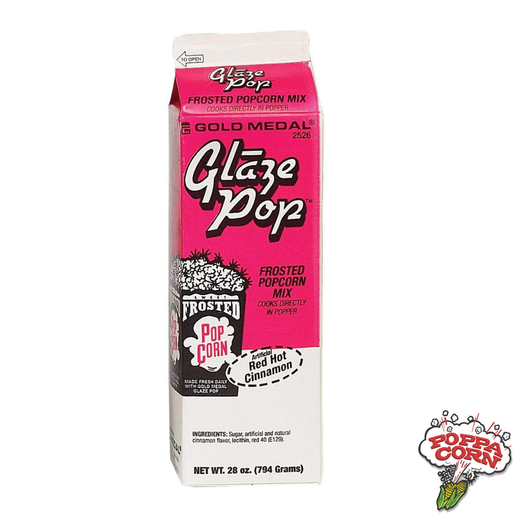 GLA009 - Glaze Pop® - Red Cinnamon - 794g Carton - Poppa Corn Corp