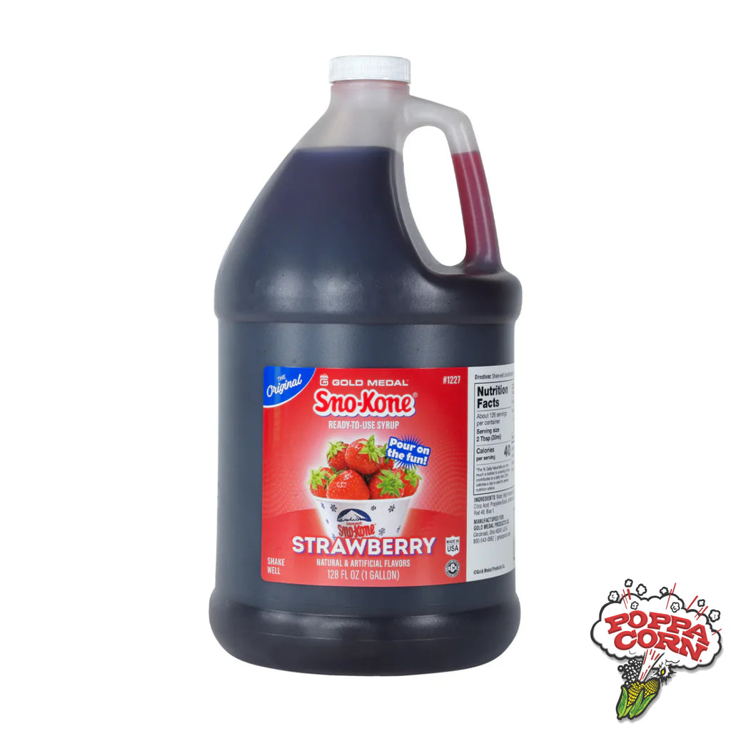 GM1227 Strawberry Snow Cone Syrup Sno Kone Supplies