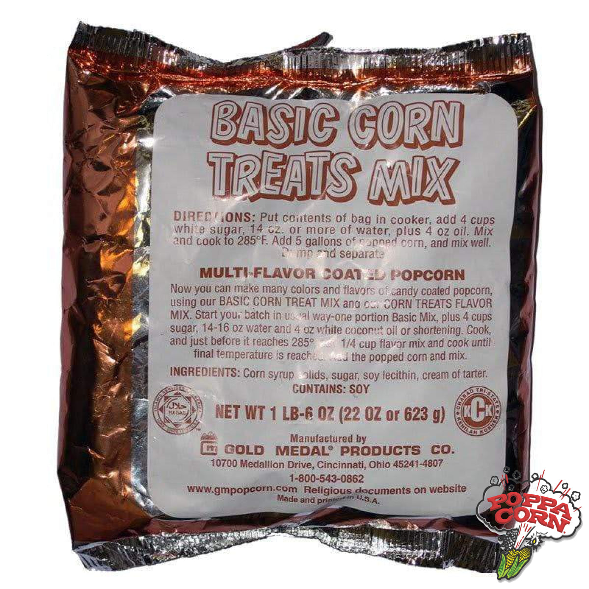 GM2096 - Corn Treat Mix - Basic - 12 x 22oz pouches/Case - Poppa Corn Corp