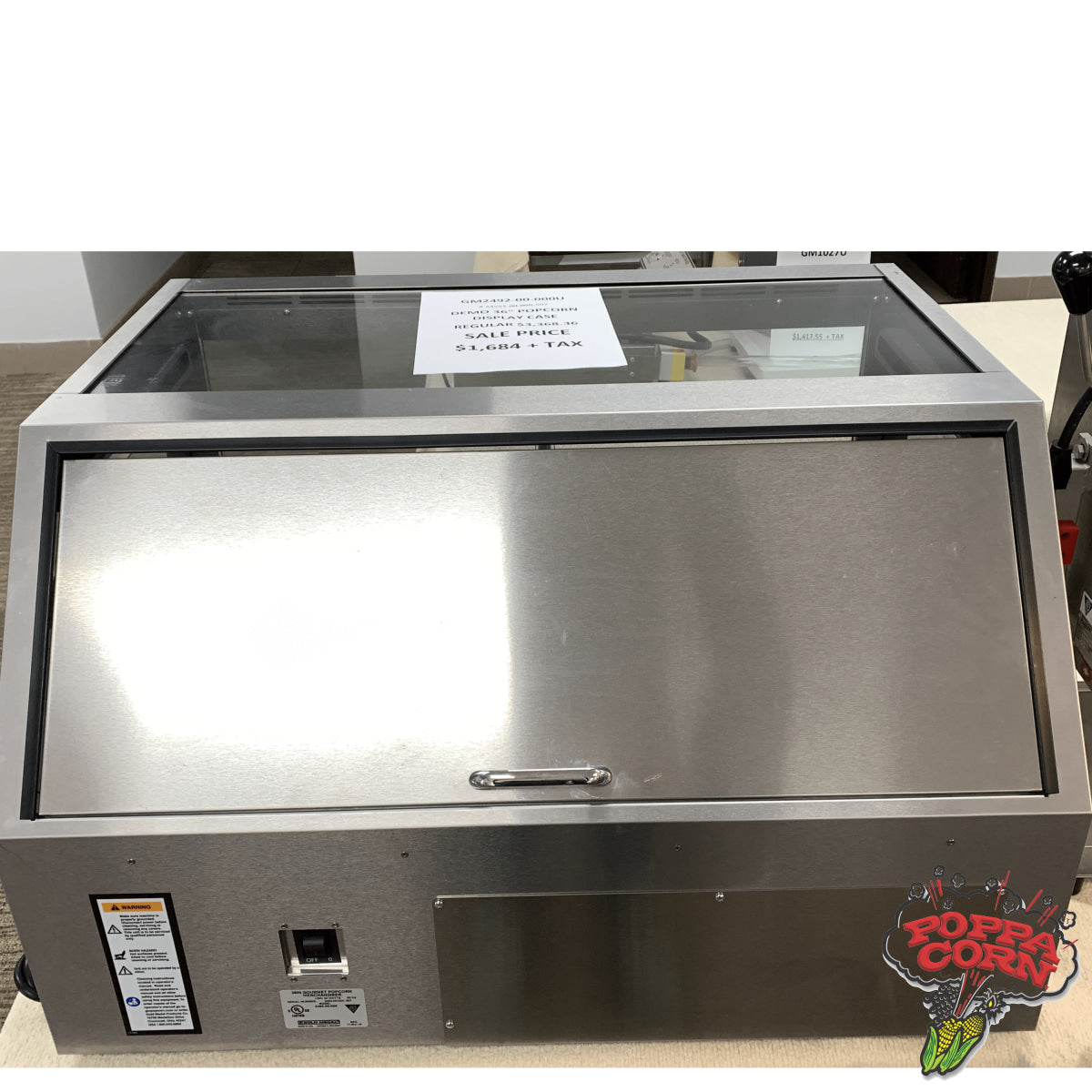 GM2492-00-000U - DEMO 36" POPCORN DISPLAY CASE - Poppa Corn Corp