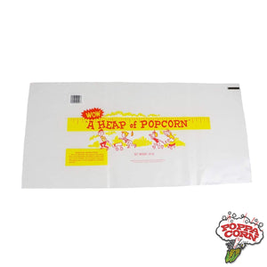 GM2516 - 12" x 25" Heap O' Popcorn Bag - 500/Case - Poppa Corn Corp