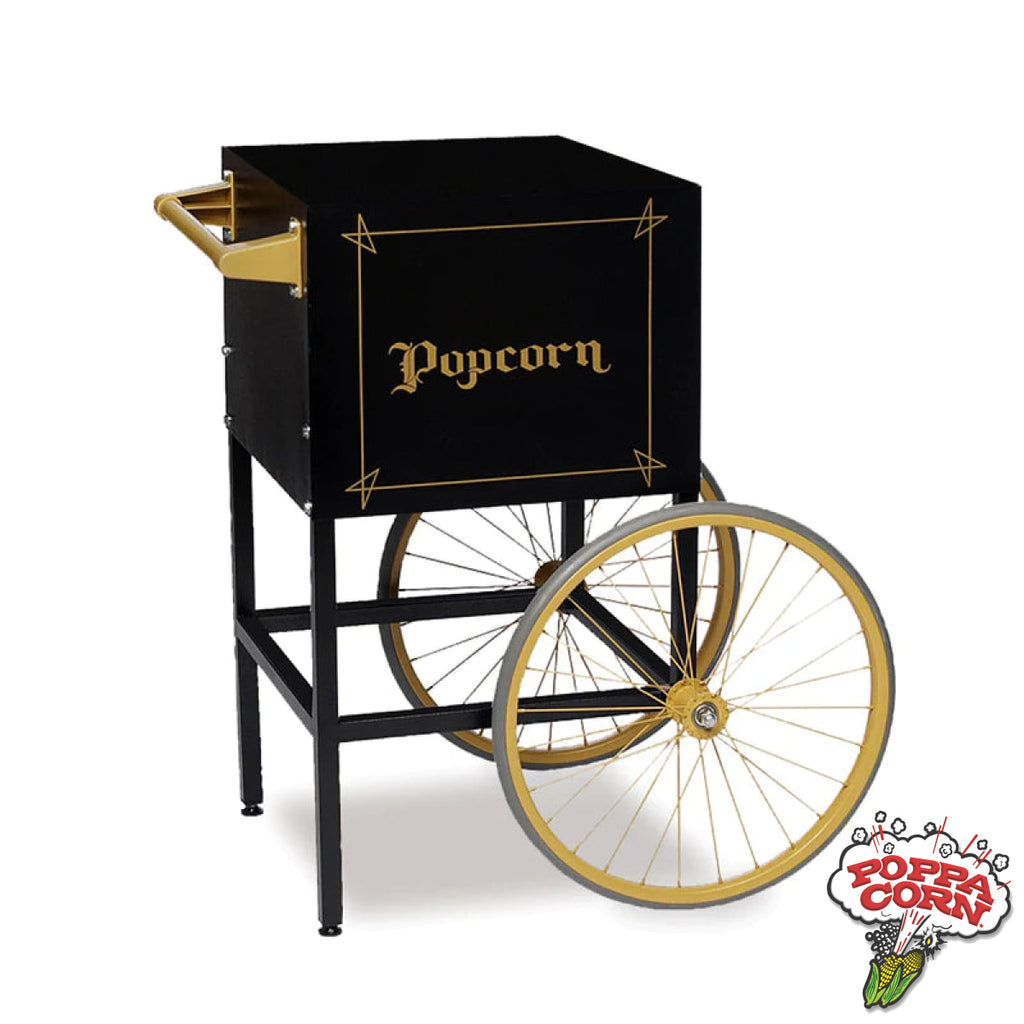 GM2689BKG - Fun Pop 8oz Popcorn Cart (BLACK AND GOLD) - Poppa Corn Corp