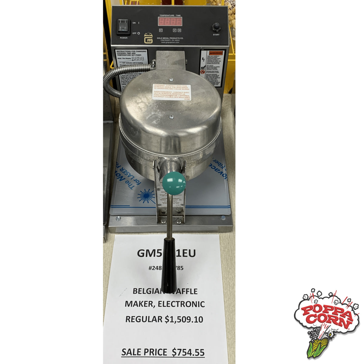 GM5021EU - DEMO BELGIAN WAFFLE MAKER, ELECTRONIC - Poppa Corn Corp