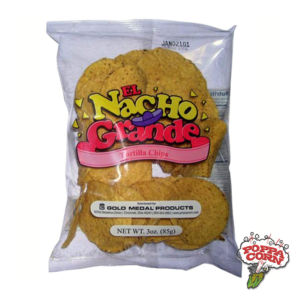 GM5265 - El Nacho Grande Portion Pak Nacho Chips - 48 pack - Poppa Corn Corp