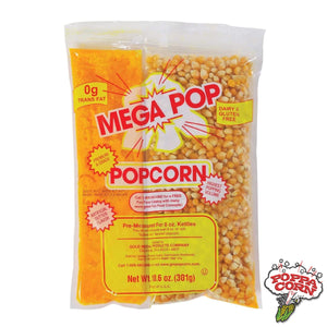Mega Pop® Corn/Oil/Salt Kit with Coconut Oil for 8-oz. Kettle - Item Code: GM2838 - Poppa Corn Corp