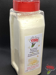 ** NOUVEAU ** Assaisonnement pour maïs soufflé au cheddar blanc de qualité supérieure Grand Shaker 500g - SAV030 - Poppa Corn Corp