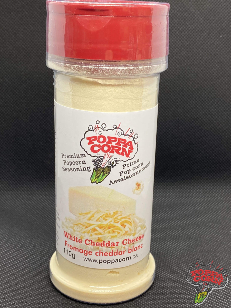 **NEW** Premium White Cheddar Cheese Popcorn Seasoning Shaker 110g - SAV024 - Poppa Corn Corp