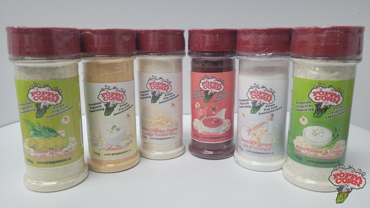 **NEW** Salt & Vinegar Seasoning Shaker 125g - SAV022 - Poppa Corn Corp