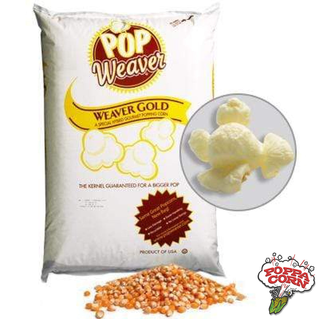 POP Weaver - Weaver Gold Popcorn Kernels - 35LB Bag - TAX FREE - Poppa Corn Corp