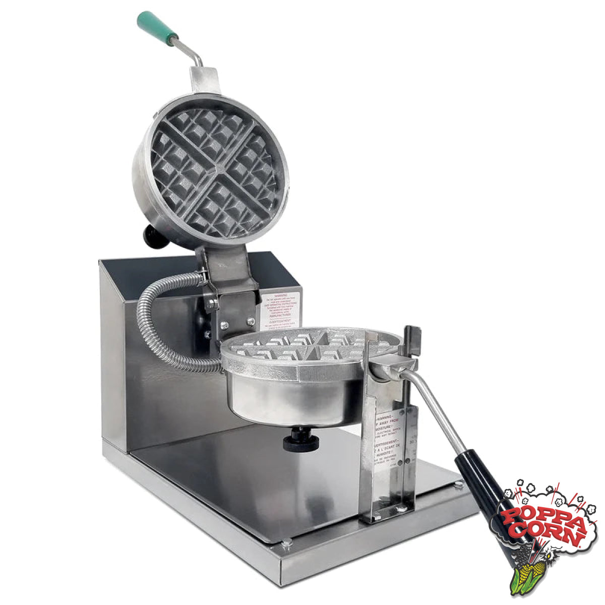 Removable Grid Round Belgian Waffle Baker - GM5042 - Poppa Corn Corp