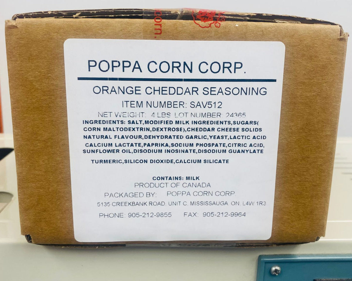 Sav512 - Orange Cheddar Cheese Popcorn Seasoning 4Lb