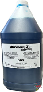 SLU041 - Framboise bleue - Mr. Freeze Slush - 4 cruches de 4 L - Donne 96 litres ! - Poppa Corn Corp.
