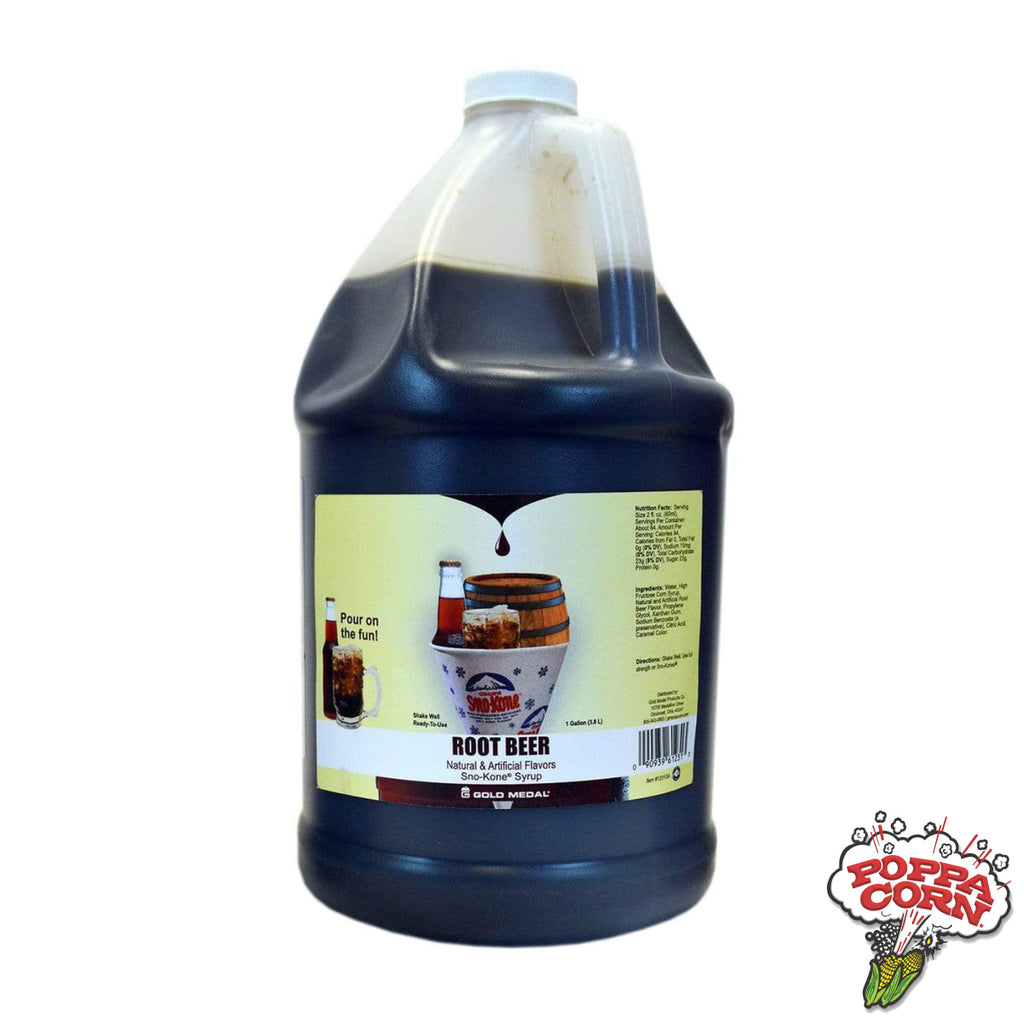 SNK010 - Root Beer - Sno-Treat Flavor Sno-Kone® Syrup - 4L Jug - Poppa Corn Corp