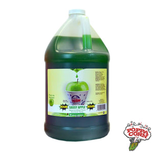 SNK013 - Sassy Sour Apple - Sno-Treat Flavor Sno-Kone® Syrup - 4L Jug - Poppa Corn Corp
