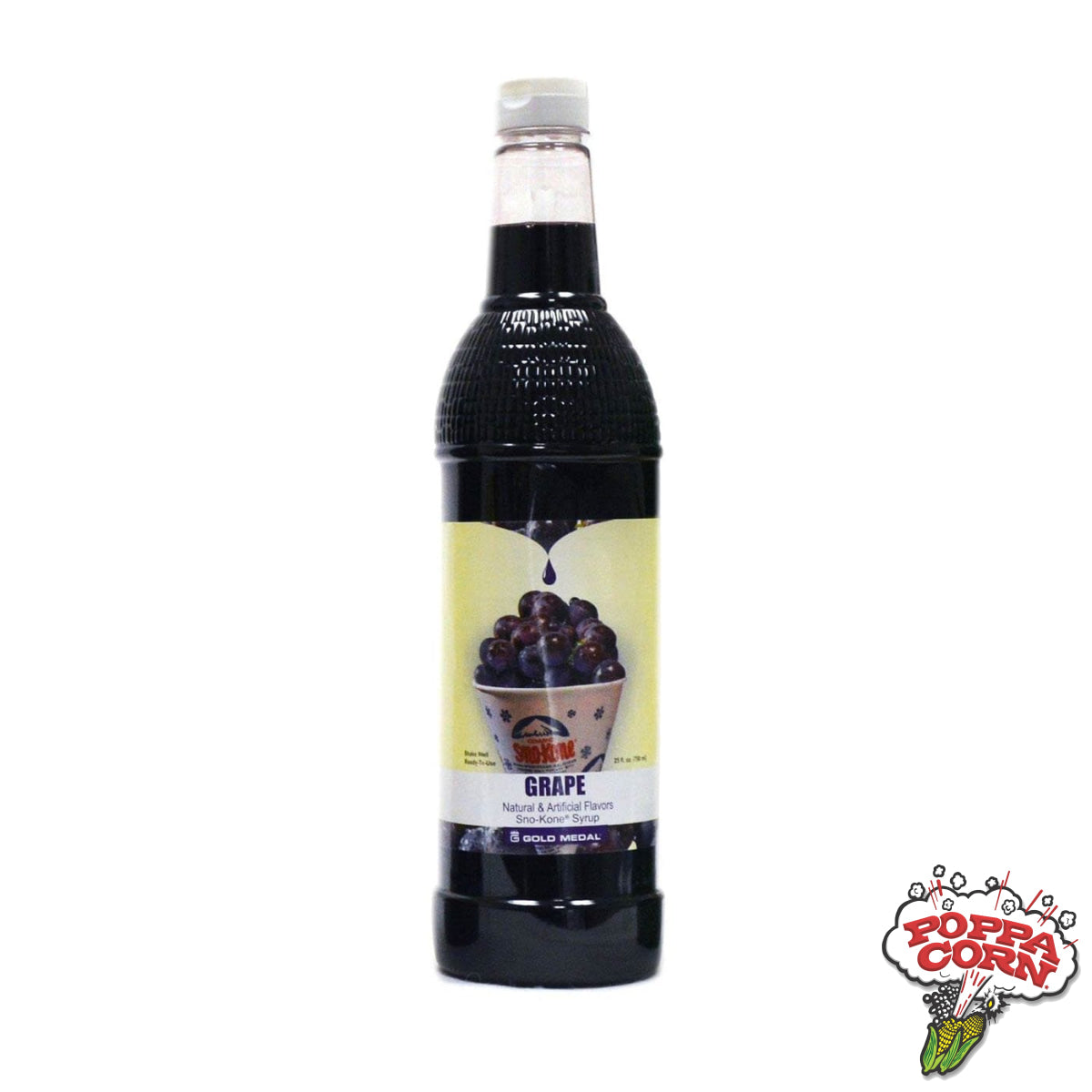 SNK203 - Grape - Sno-Treat Sno-Kone® Flavor - 750ml (25oz) Bottle - Poppa Corn Corp