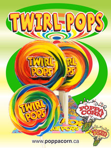 Twirl Pops - 36 / caisse - POP001 - Poppa Corn Corp
