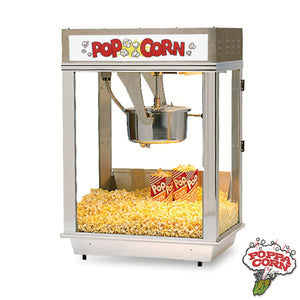 Machine à pop-corn Whiz Bang - Dôme en acier inoxydable et enseigne lumineuse - GM2003ST - Poppa Corn Corp