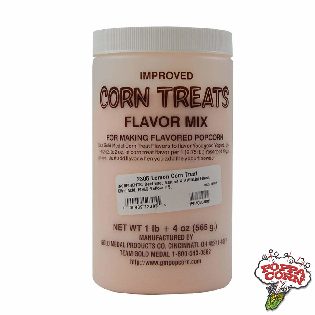 #10154 - Lemon Candy Glaze Corn Treat Mix - 565g Jar - Poppa Corn Corp