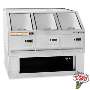 48" Main Street Elite Popcorn Staging Cabinets - Triple Compartment - GM2687-00-020U - Poppa Corn Corp