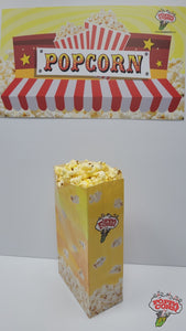 BAGSMALL Petit sac à beurre laminé Poppa Corn de 46 oz - Jaune - 1000/boîte - Poppa Corn Corp
