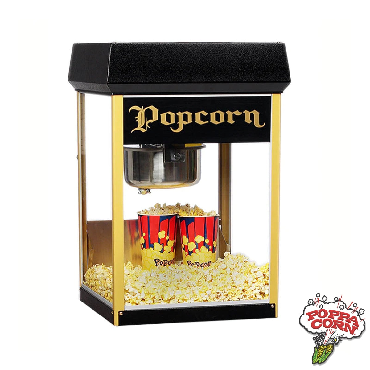 Black Fun Pop 8-oz. Popcorn Machine - GM2408BKG - Poppa Corn Corp