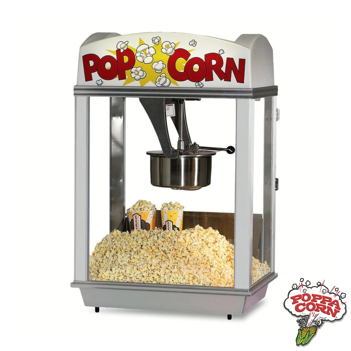 Citation 16-oz. Popcorn Machine - White Lighted Dome - GM2001 - Poppa Corn Corp